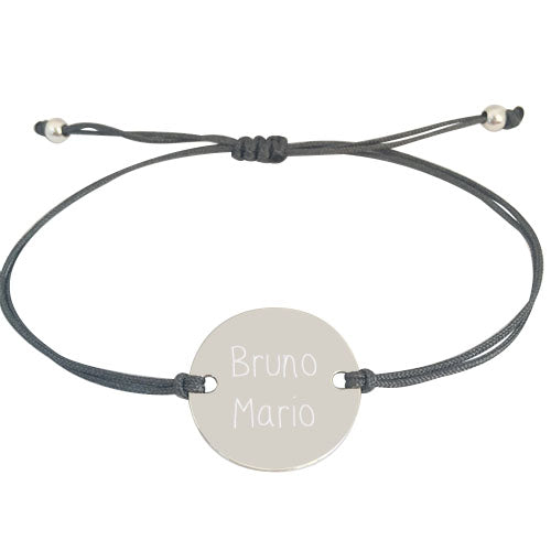 Pulsera Personalizada de Plata y Cordón - MG Atelier