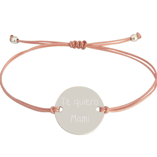 Pulsera Personalizada de Plata y Cordón - MG Atelier