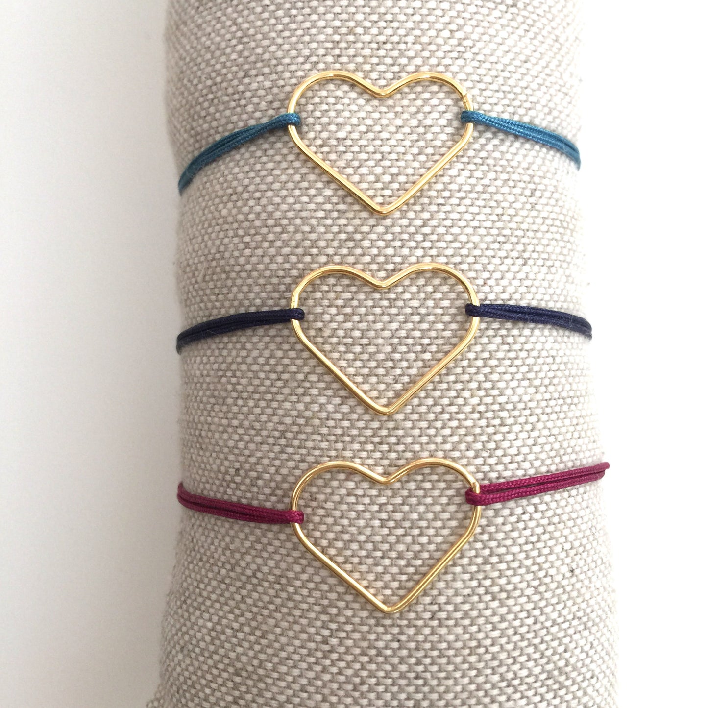 Pulsera Corazón de Plata con Baño de Oro